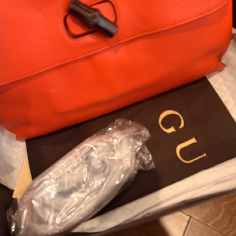 Gucci Vibrant Orange Satchel - Picture 5 of 8